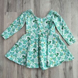 Small Shop Chaos Cuties Co Four Leaf Clover Twirl Dress, 12mo (K4)